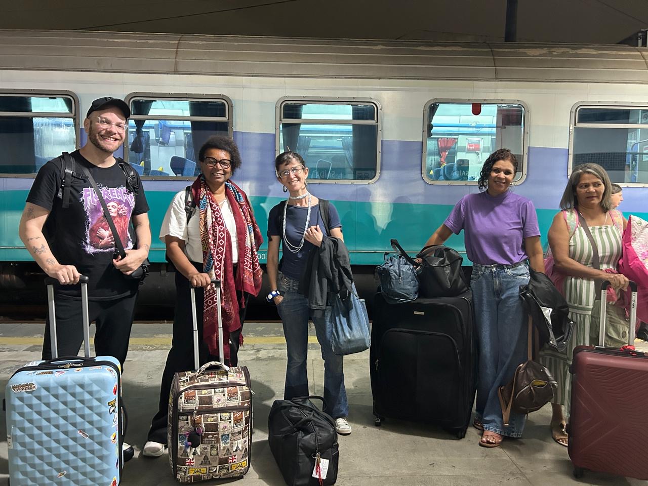 Chegada na estação de Vitória da Estrada de Ferro Vitória a Minas